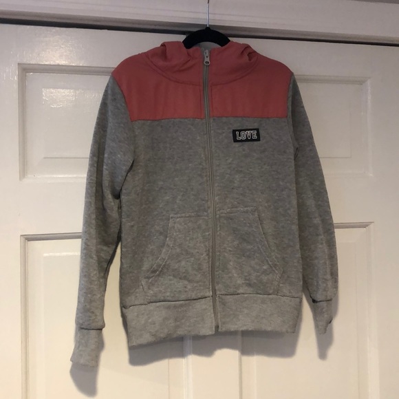 Joyce Concept Gray LOVE Zip Front Hooded Jacket M - Picture 2 of 8